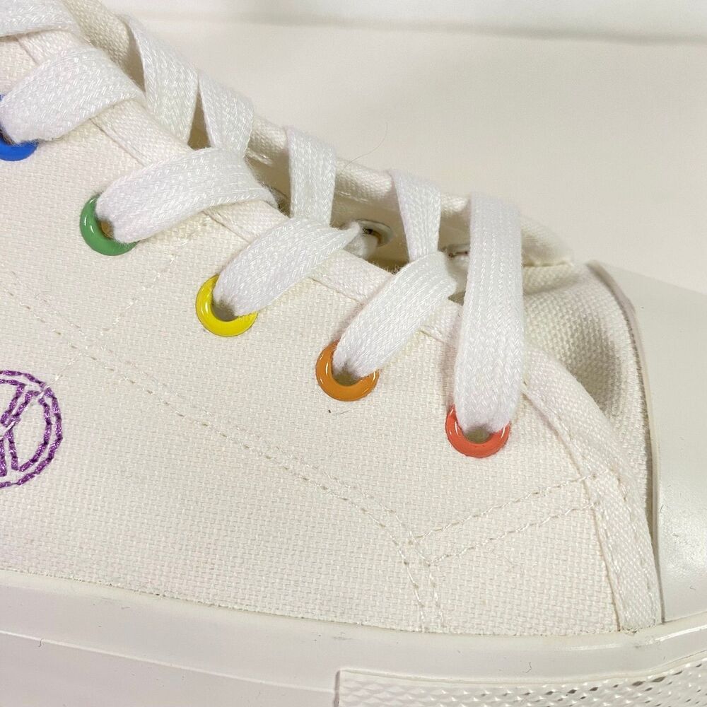 American Eagle Trust In Love High Top Sneakers Women Sz 10 Multicolor NWOT Read - Picture 11 of 16